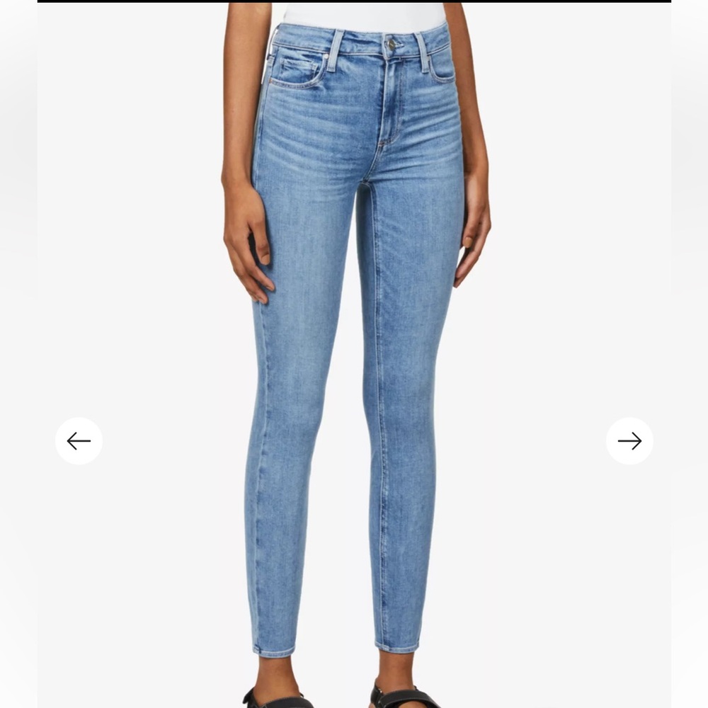PAIGE Hoxton Ankle skinny high-rise stretch-denim jeans. Women’s size 28